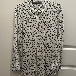 Chico's Black and White Polka Dot Blouse
